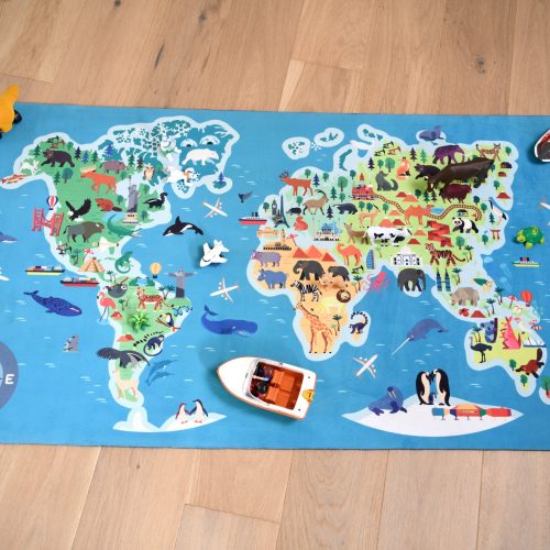 Tapis carte du monde magasin de décoration pour chambre bébé et enfant saint pierre ile de la réunion