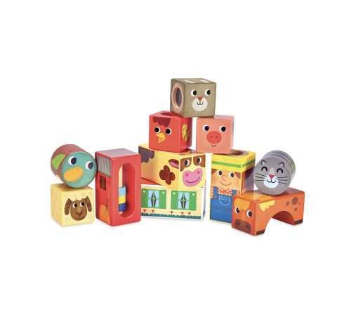 Cube sonore de la ferme jeu de motricité revendeur officiel VILAC jouet en bois magasin de jouet saint pierre 97410 La Réunion 974