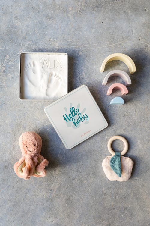 Kit d'empreinte carré MAGIC BOX HELLO BABY Kit souvenir pour bébé magasin de puériculture boutique de bébé saint pierre reunion 974