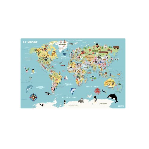 carte du monde magnétique jouets en bois jeu éducatif et d'apprentissage revendeur officiel VILAC jouet en bois magasin de jouet saint pierre 97410 La Réunion 974