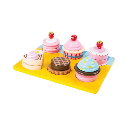 Cupcakes et gâteaux à couper pâtisserie accessoires aliments marchande et cuisine jouet en bois magasin de jouet saint pierre 97410 La Réunion 974