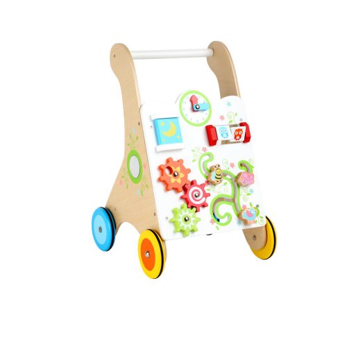 Chariot de marche multicolore jeu de motricité éveil bébé jouet en bois magasin de jouet saint pierre 97410 La Réunion 974