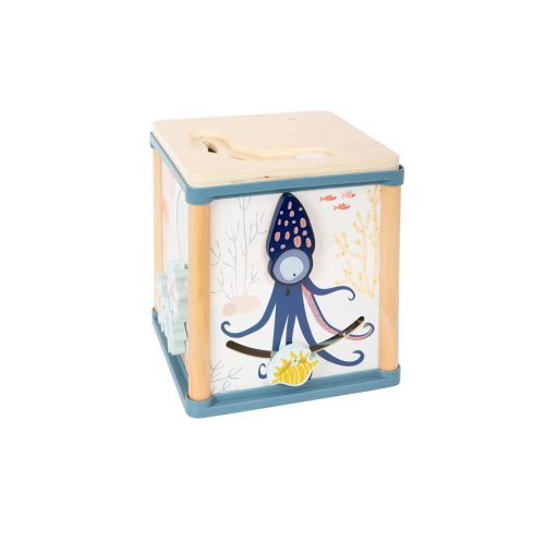Cube d'activité monde sous marin jeu de motricité jeu d'éveil bébé jouet en bois magasin de jouet saint pierre 97410 La Réunion 974
