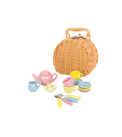 Panier pique-nique thé dinette ustensile de cuisine accessoires jouet en bois magasin de jouet saint pierre 97410 La Réunion 974