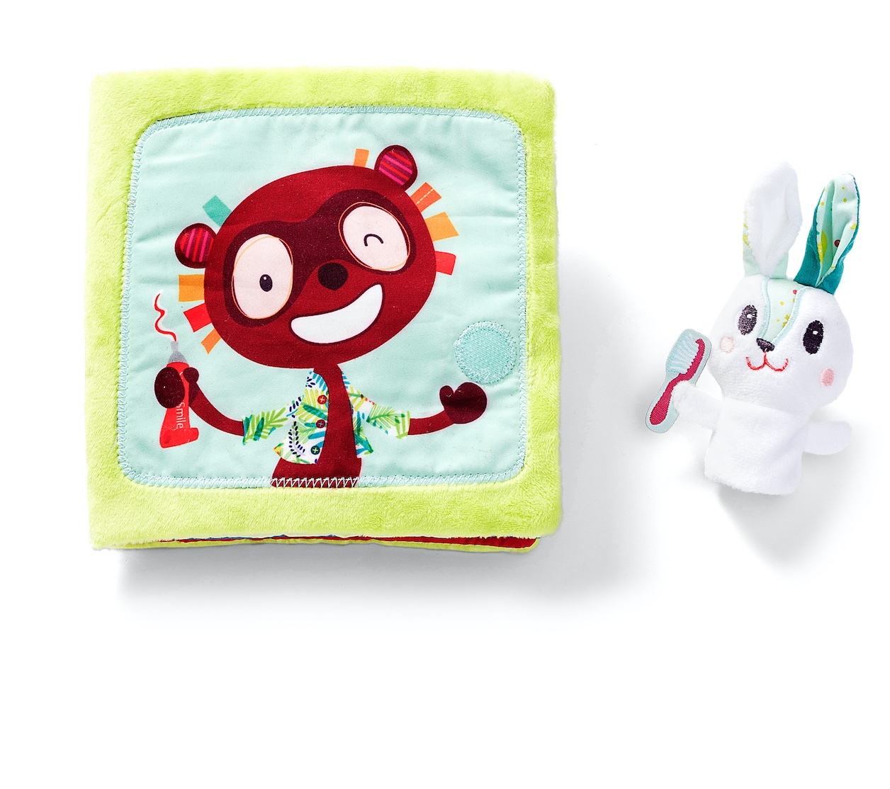 Lilliputiens Livre Petit Lapin Dentiste - Libro Morbido Educativo Con Burattino, 6+ Mesi