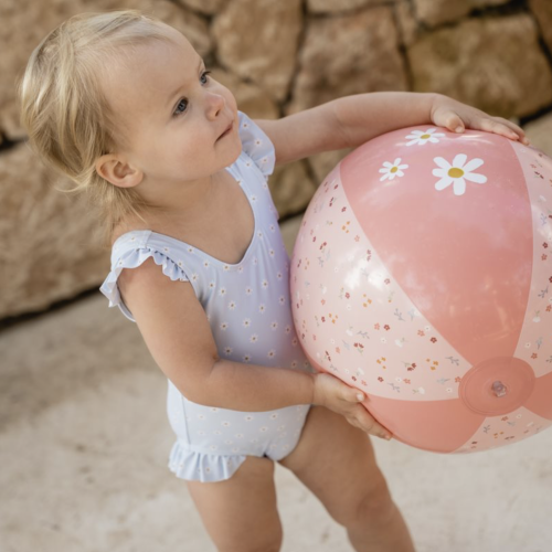Ballon de plage FLOWERS & BUTTERFLIES marque Little Dutch saint pierre reunion 974 magasin de jeu et de jouet petite fille et petit garçon jouet d'extérieur