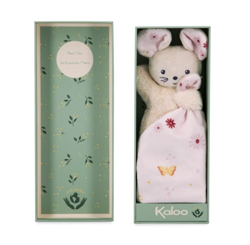 Doudou souris rose carré douceur éveil bébé revendeur officiel kaloo magasin de jouets jeu la réunion 974 saint-pierre 97410