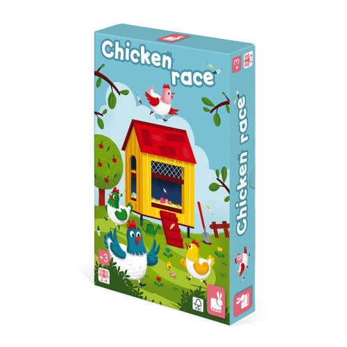 Chicken race jeu de parcours jeu de société revendeur officiel JANOD jouet en bois pour enfant magasin de jouet saint pierre 97410 La Réunion 974