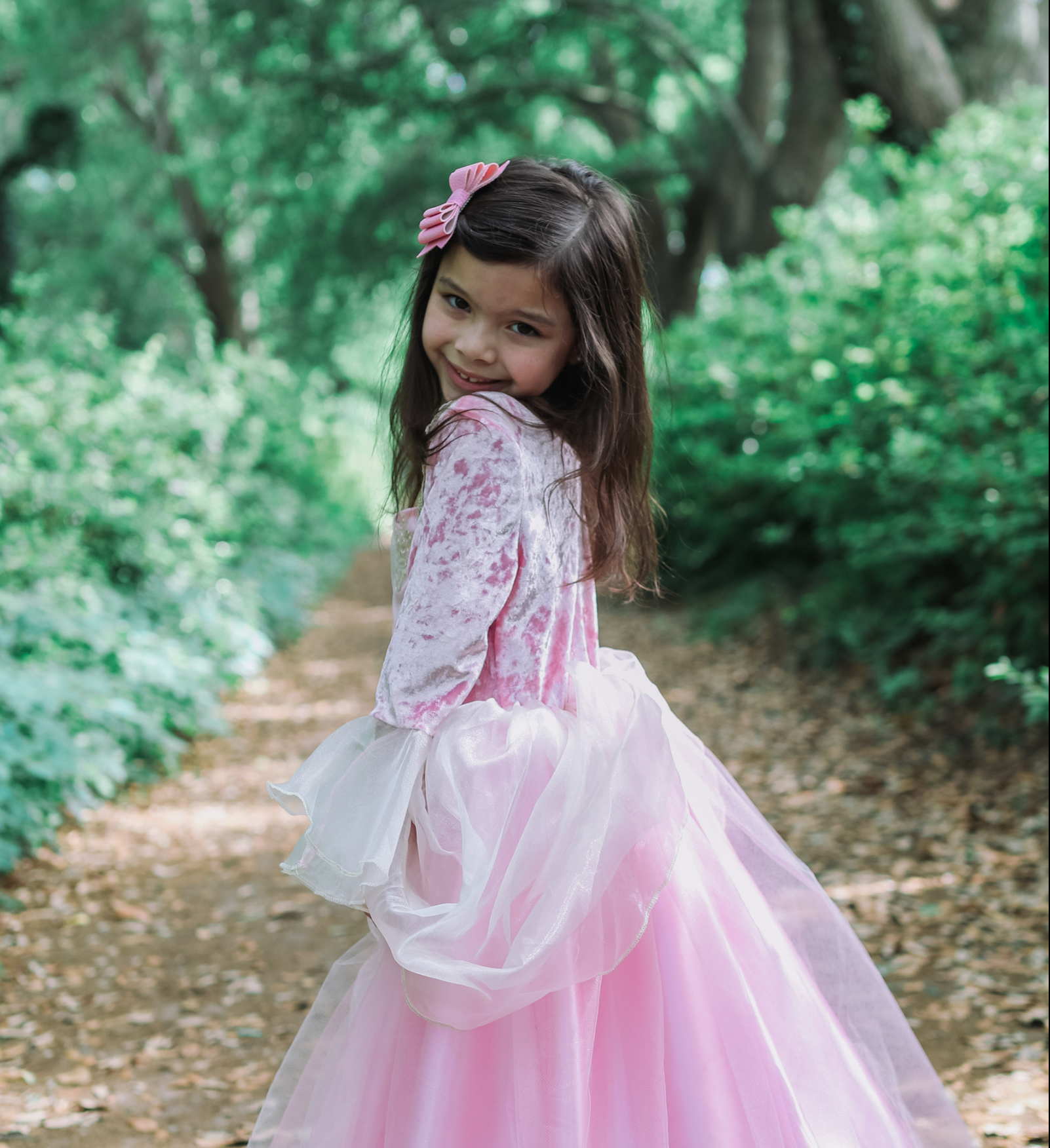 Allerion Robe Princesse Fille Rose - Habillage Enfants - Robe Princesse  Rose 