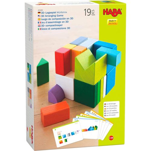 Jeu d'assemblage 3D cubes mix jeu éducatif montessori jeu d'apprentissage revendeur officiel HABA jeu de société enfant magasin de jouets en bois jeu d'apprentissage 97410 St pierre 974 La Réunion