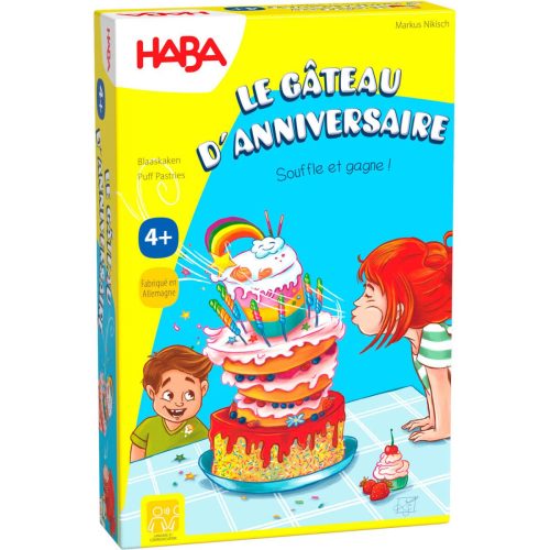 Le gâteau d'anniversaire jeu d'habileté jeu de société enfant revendeur officiel HABA à la réunion 974 livraison toute l'ile magasin de jouets en bois à st pierre 97410