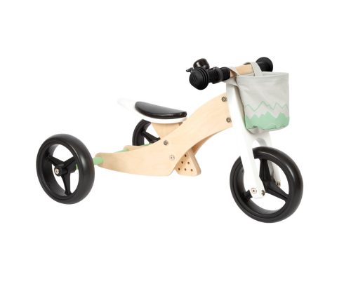 Draisienne ÉVOLUTIVE 2 EN 1 VERT SAUGE draisienne tricycle en bois boutique de jouets pour enfants saint pierre reunion livraison 974