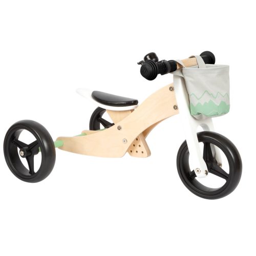 Draisienne ÉVOLUTIVE 2 EN 1 VERT SAUGE draisienne tricycle en bois boutique de jouets pour enfants saint pierre reunion livraison 974