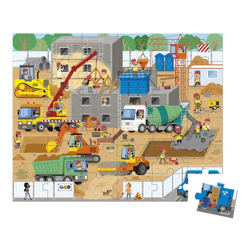 Puzzle 36 pièces CHANTIER revendeur JANOD jeu et jouet éducatif saint pierre reunion magasin de jouet pour enfant ile de la reunion 974