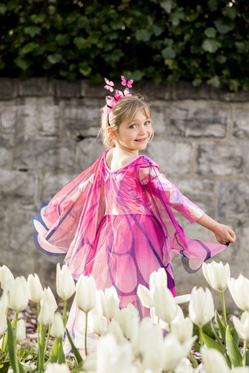 Robe Fille Swak Taille 14 - Motif Papillons Et Fleurs Noir Et Blanc - Printemps/été