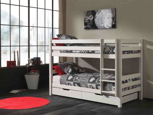 tiroir de rangement pour lit enfant en bois blanc magasin de mobiliers enfant à st pierre 97410 livraison LA REUNION 974